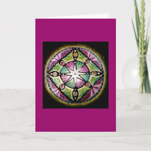 Cartão De Festividades Shining  Star Mandala Greeting Card