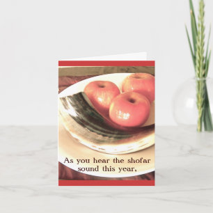 Cartão De Festividades Shofar and Apples Card