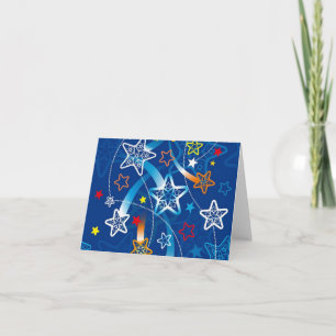 Cartão De Festividades Shooting Stars Pattern Note Card