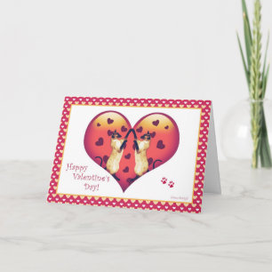 Cartão De Festividades Siamese Cat Cute Valentine's Day Card