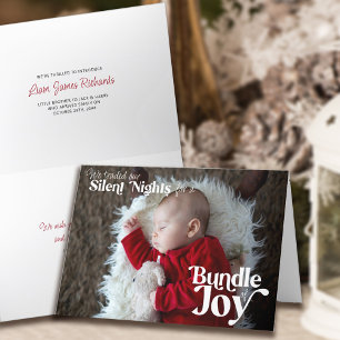 Cartão De Festividades Silent Nights Bundle of Joy Baby Photo