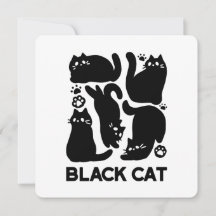 Silhuetas de Gato Preto - Design Felino Fofo