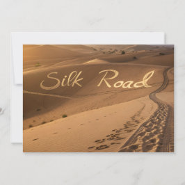 Cartão De Festividades Silk Road Desert Landscape Typography Art