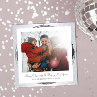 Silver Glitter Festivo Família de Inverno