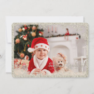 Cartão De Festividades Silver Snowflakes