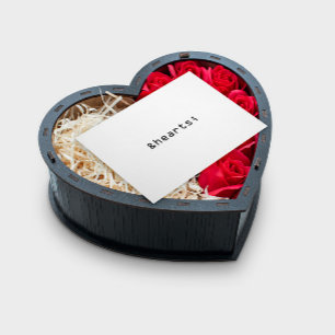 Cartão De Festividades Símbolo de Coração na Placa HTML