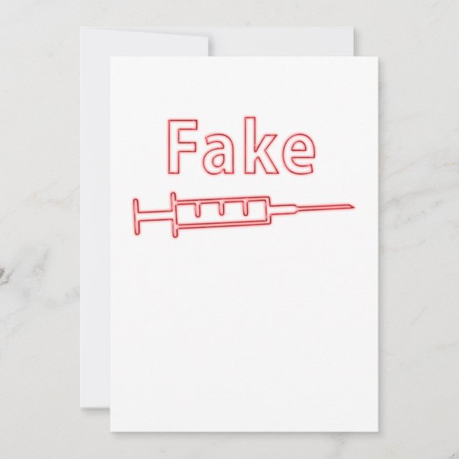 Cartão De Festividades Símbolo falso da vacina, fatos do vírus COVID 19,  (Frente)