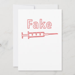 Cartão De Festividades Símbolo falso da vacina, fatos do vírus COVID 19, 