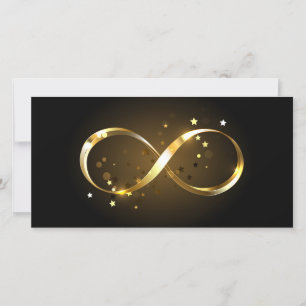 Cartão De Festividades Símbolo Infinity do ouro