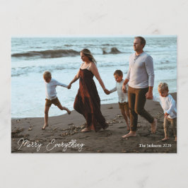 Cartão De Festividades Simple and Elegant Family Photo Holiday Card