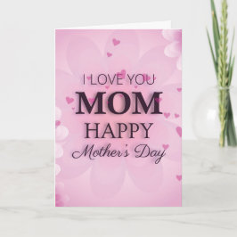 Cartão De Festividades Simple Elegant Pink Photo Mother's Day Holida Card