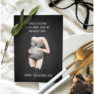 Cartão De Festividades Simple Happy Pregnant Valentines Day Gift