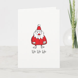 Cartão De Festividades Simple Santa (5" x 7"), Standard white env. Inc.