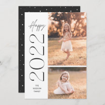 Simples e Minimalista Feliz Elegante 2022, Duas Fo