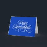 Cartão De Festividades Simples Elegante Feliz Hanukkah<br><div class="desc">Simples Elegante Feliz Hanukkah.</div>