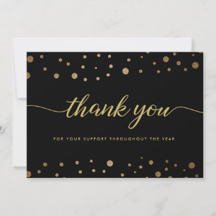 Cartão De Festividades Simples Elegante Obrigado Script Nome da Empresa