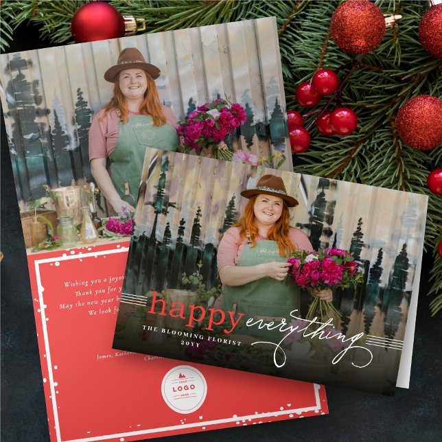 Cartão De Festividades Simples Feliz Tudo Moderno Negócios de Fotos (Criador carregado)