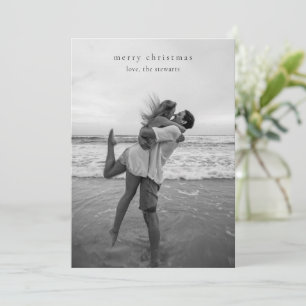 Cartão De Festividades Simples Fotos Elegantes de Natal Moderno