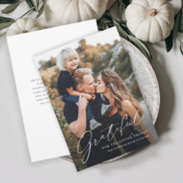 Cartão De Festividades Simples Grato Pelas Coisas De Ação De Graças