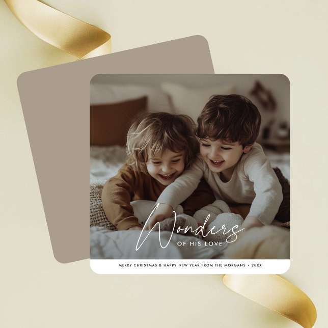 Cartão De Festividades Simples Maravilhas De Seu Amor Natal Religioso (Criador carregado)