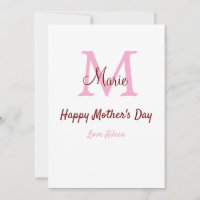 simples monograma minimalista do dia das mães nome
