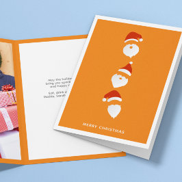 Cartão De Festividades Simples Papais noeis Modernos Gráfico Foto de Nata