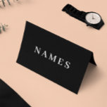 Cartão De Festividades Simples Preto Personalizado Adicionar Seu Nome Ele<br><div class="desc">Simples Preto Personalizado Adicione Seu Nome Design Elegante para Qualquer Um.</div>