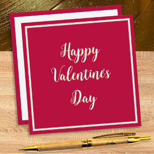 Cartão De Festividades Simples Roteiro Elegante Feliz Dia dos Namorados