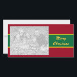 Cartão De Festividades Simplesmente Festivo<br><div class="desc">Um cartão com fotos festivo atraente em marrom e verde borrado em âmbar com texto âmbar. Adicione sua própria foto. A saudação também pode ser personalizada.</div>