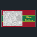 Cartão De Festividades Simplesmente Festivo<br><div class="desc">Um cartão com fotos festivo atraente em marrom e verde borrado em âmbar com texto âmbar. Adicione sua própria foto. A saudação também pode ser personalizada.</div>
