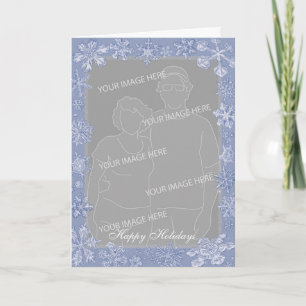 Cartão De Festividades Simply Snowflakes Photo Greeting Card Vertical 1