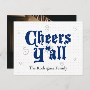 Cartão De Festividades Sinalizador de Estado Azul Anima Y Foto