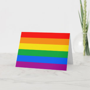 Cartão De Festividades Sinalizador do Orgulho Arco-Íris LGBTQ+