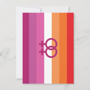 Cartão De Festividades Sinalizador do Orgulho Lésbico WLW (Sunset)