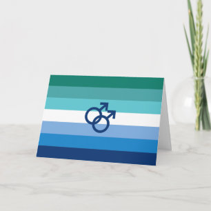 Cartão De Festividades Sinalizador do Orgulho Maleável do Gay MLM