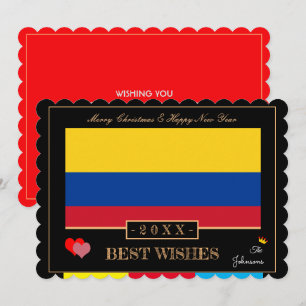 Cartão De Festividades Sinalizador e Feliz ano novo colombianos/melhores 