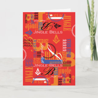 Cartão De Festividades Sinos de Jingle Masonic