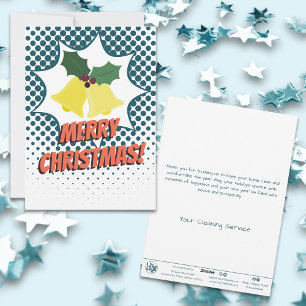 Cartão De Festividades Sinos de Natal em Burst Bubble Business