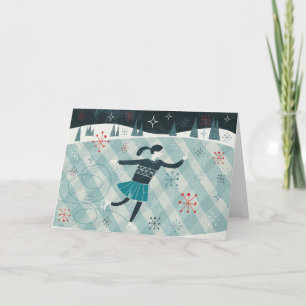Cartão De Festividades Skater de Natal feliz