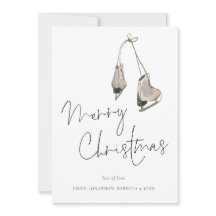 Skates modernos de gelo Feliz Natal