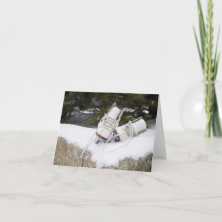 Cartão De Festividades Skates na neve