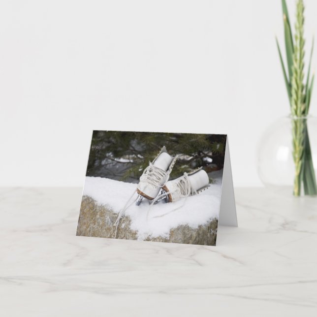 Cartão De Festividades Skates na neve (Frente)