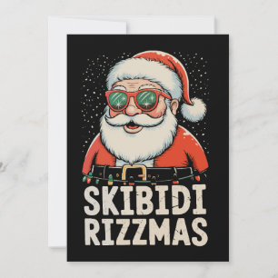 Cartão De Festividades Skibidi Rizzmas Papai Noel Rizz Natal Xmas Feriado