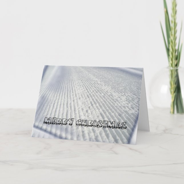 Cartão De Festividades Skiers / Snowboarders Natal (Frente)