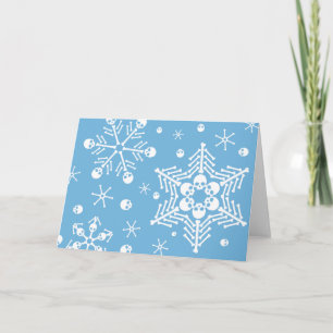 Cartão De Festividades Skull Snowflakes