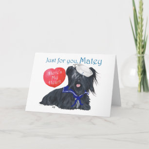 Cartão De Festividades Skye Terrier Marinheiro Valentine