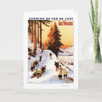 Sledding e esquiar no poster de Vosges