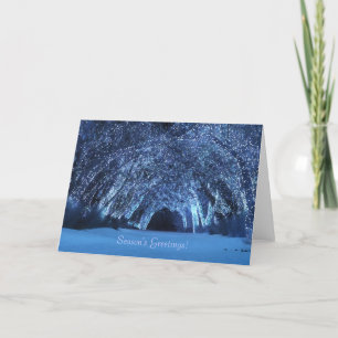 Cartão De Festividades "Sleepwalker Wood (Blue)" Christmas Card