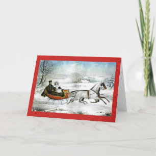 Cartão De Festividades Sleigh Ride Greeting Card