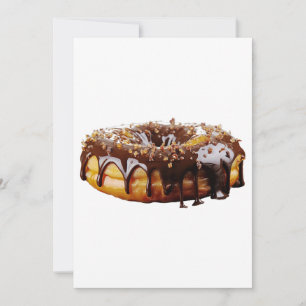 Cartão De Festividades SlipperyJoe's donut decadente coberto com uma espe